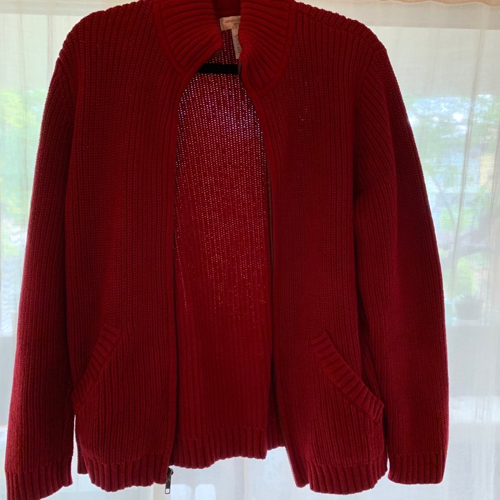 Jones New York Sport zip up RED L